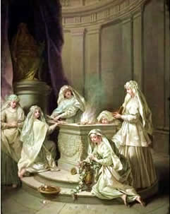 Feminine Spirituality: Vestal Virgins tending the Flame