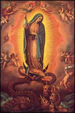 The Blessed Virgin Mary treads the Serpent