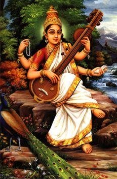 Sri Sarawati playing the sitar