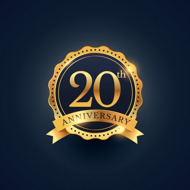 20th anniversary badge 20th anniversary badge