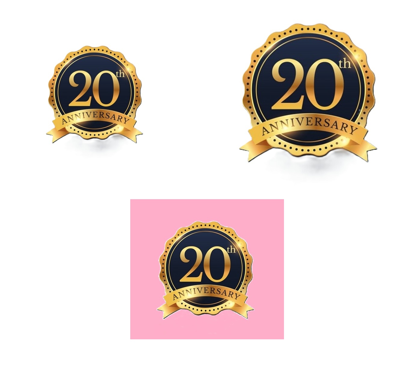 20th anniversary badges 20th anniversary badges