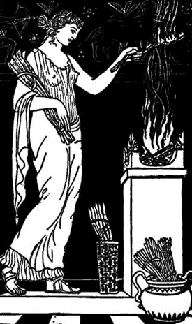 A votary of Hestia the Greek Goddess